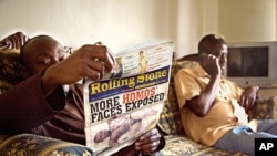 Tabloid newspapers in Uganda have targeted gays - even calling for their murder - as seen in this still from Call Me Kuchu.