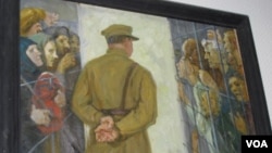 莫斯科古拉格博物館中展出的反映斯大林大清洗的油畫。