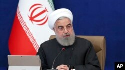 Presiden Hassan Rouhani di Teheran, Iran, 6 Januari 2021.