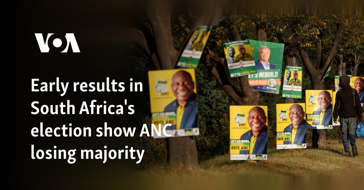 Early results in South Africa's election show ANC losing majority