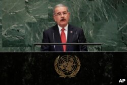 Presidente de República Dominicana, Danilo Medina en la Asamblea General #ONU2018, en la sede de la ONU, NY. Septiembre 25 de 2018.