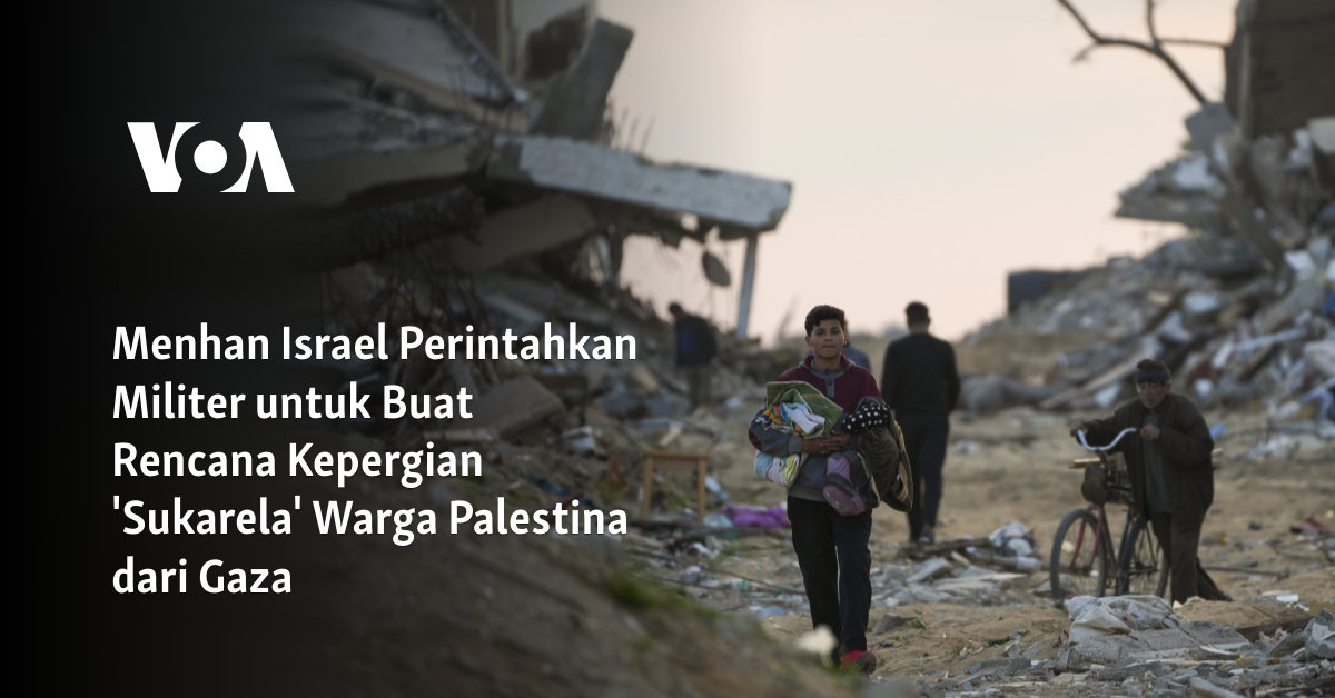 Menhan Israel Perintahkan Militer untuk Buat Rencana Kepergian ‘Sukarela’ Warga Palestina dari Gaza