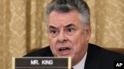 Representative Peter King, chairman of the House Homeland Security Committee, on Capitol Hill, March 10, 2011