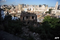 A view of a dilapidated house in the Morro Da Providencia shantytown in Rio de Janeiro, Aug. 17, 2012.