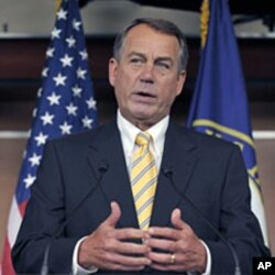 House Speaker John Boehner of Ohio speaks at a news conference on Capitol Hill (File Photo - July 21, 2011)