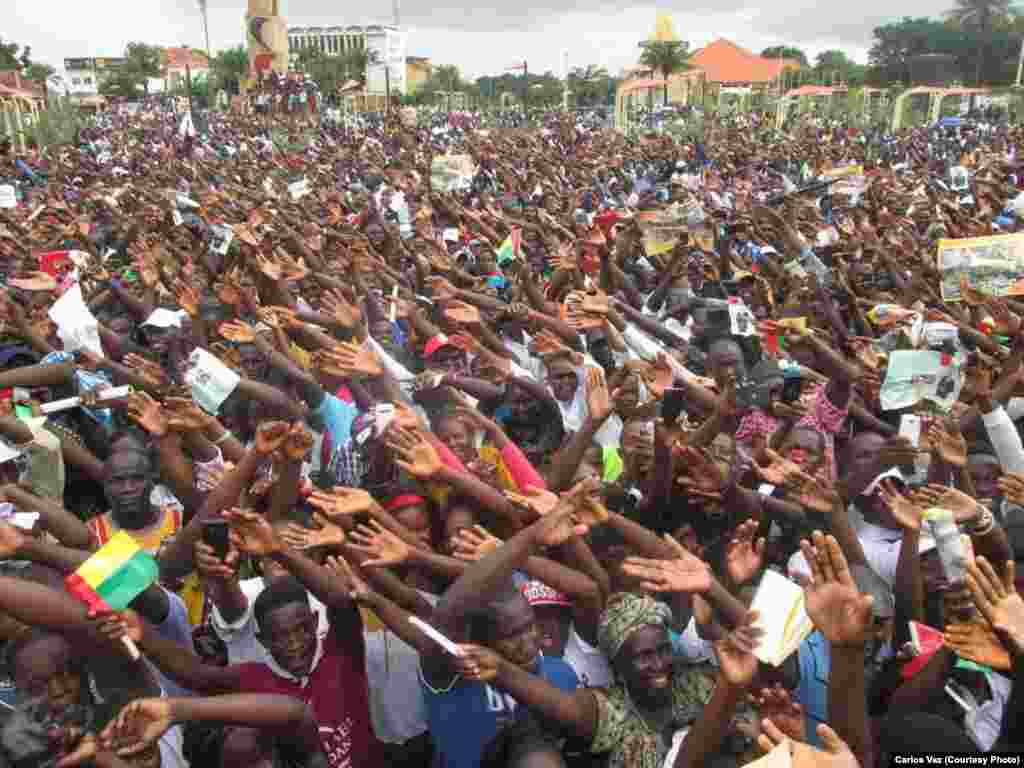 Manifestação a favor do PAIGC em Bissau. 17 de Agosto Guiné-Bissau 2015