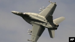 미군 F-18 수퍼호넷 전투기. (자료사진)