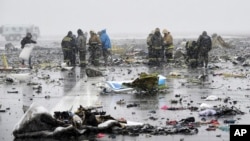 Mesto nesreća aviona kompanije "Flajdubai" na jugu Rusije kod aerodroma Rostov na Donu, 19. nart 2016.