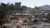 FILE - The city of Mbabane, Eswatini, is seen on July 3, 2021, following days of violent pro-democracy protests. 