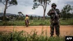 Une patrouille de la Monusco pour traquer les rebelles ougandais des Forces Démocratiques Alliés (ADF), le 13 novembre 2018.