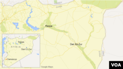 Letak Deir Ez-Zor dan Raqqa di Suriah.