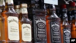 FILE -- Bottles of Jack Daniel's whiskeys are displayed at Rossi's Deli in San Francisco. 