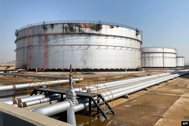 Fasilitas minyak Saudi Aramco di kota Jeddah, Laut Merah Arab Saudi. (Foto: AFP)