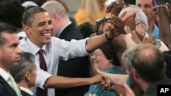 President Barack Obama at town meeting, July 16, 2012, in Ohio