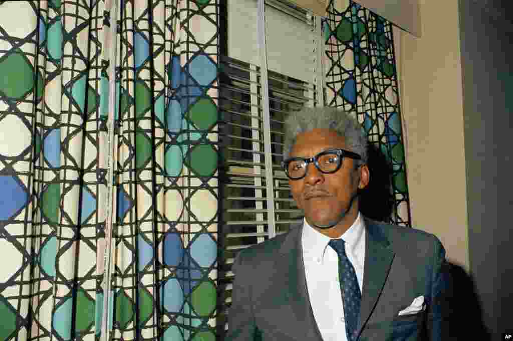 American civil rights leader Bayard Rustin, pictured in 1968.