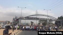 Manifestação contra desemprego em Luanda, Angola, 26 de Setembro de 2020