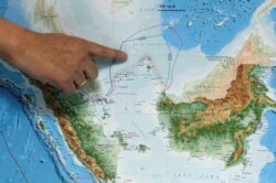 Lokasi Laut Natuna Utara pada peta baru Indonesia, 14 Juli 2017. REUTERS/Beawiharta/File Photo