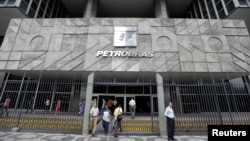 FILE - The headquarters building of Brazilian state oil company Petrobras, in Rio de Janeiro.