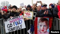 Demo anti-aborsi di Washington D.C., 24 Januari 2020. (Foto: Reuters)