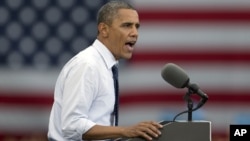 Tras la Convención Nacional Demócrata, el presidente Barack Obama se presentó en la Universidad de Iowa este viernes.