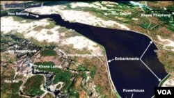 ແຜນທີ່ ສະແດງໃຫ້ເຫັນບໍລິເວນ ຂອງໂຄງການກໍ່ສ້າງເຂື່ອນໄຟຟ້າພະລັງນ້ຳ ດອນສະໂຮງ ໃນແຂວງຈຳປາສັກ