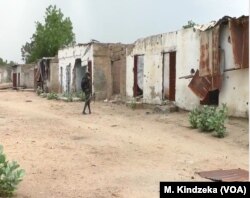 Houses destroyed during battles with Boko Haram are seen in Kousseri, Cameroon, June 11, 2019.