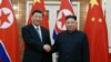 2019年6月，中国国家主席习近平访问朝鲜同朝鲜劳动党总书记金正恩会晤。（照片是路透社转载朝中社的报道）