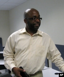 Nakia Douglas, principal of the Barack Obama Leadership Academy, a new all-boys school in Dallas, Texas.