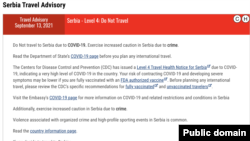 Upozorenje Stejt departmenta državljanima SAD da ne putuju u Srbiju zbog pandemije Kovida 19