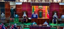 Rais wa Jamhuri ya Muungano wa Tanzania, Samia Suluhu Hassan akihutubia Mabunge Mawili ya Kenya (Bunge la Taifa pamoja na Bunge la Senate la Kenya kwa pamoja Jijini Nairobi leo tarehe 05, Mei, 2021. Picha na Ikulu, Tanzania.