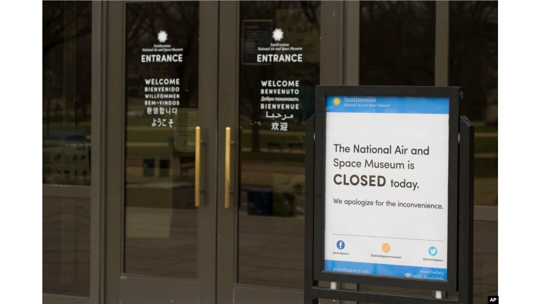 Salah satu museum Smithsonian yang tutup akibat penutupan sebagian kegiatan pemerintah, 4 Januari 2019 di Washington.