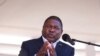 FILE - Mozambique's President Filipe Nyusi speaks during Armed Forces Day celebrations in Pemba, Mozambique, Sept. 25, 2021.
