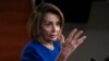 Speaker of the House Nancy Pelosi, D-Calif., talks with reporters during her weekly news conference, on Capitol Hill in Washington, Feb. 7, 2019. 