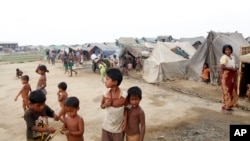 ရခိုင်မူဆလင်ဒုက္ခသည်စခန်း။