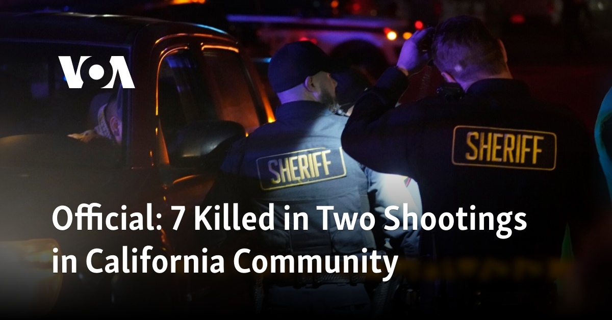 Official: 7 Killed in Two Shootings in California Community - Vimarsana News