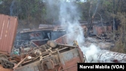 Le train accidenté a fait 33 morts, dans la région minière de Katanga, le 12 novembre 2017. (VOA/Narval Mabila)