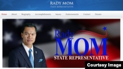 Rady Mom made history when he won election to become the first ever Cambodian-American elected to a state legislature. (Screenshot of Rady Mom's website)