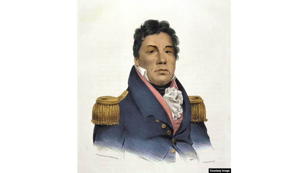 Portrait of Choctaw Chief Pushmataha, who sided with the Americans during the War of 1812. Courtesy, Smithsonian's National Portrait Gallery.