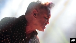 Morrissey, former singer for the 80’s alternative rock-band The Smiths, performs onstage at the House of Blues, Jan. 12, 2013, in Atlantic City, New Jersey.