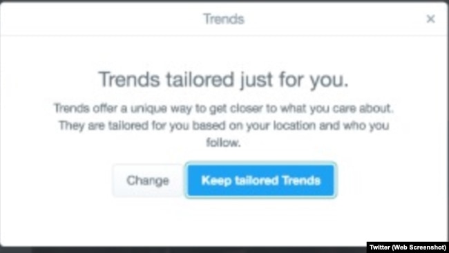 Twitter Tailored Trends