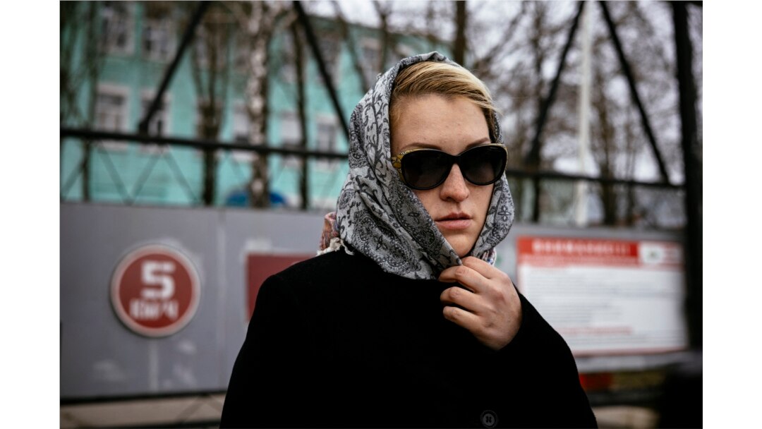 Pemimpin serikat Aliansi Dokter, Anastasia Vasilyeva, 20 April 2021.(AP)
