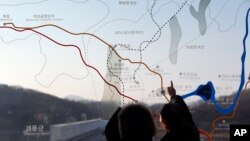 တောင်-မြောက် ကိုးရီးယား နယ်စပ်ပြမြေပုံ (ဇန်နဝါရီလ၊ ၂၀၁၆)