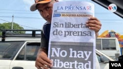 Nicaragua se ha convertido en uno de los países que no tiene un periódico impreso, tras el cierre de los principales medios de comunicación. Foto archivo VOA.