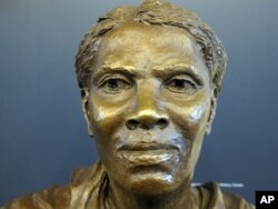 A bronze bust of Harriet Tubman, on display during a media preview of the Harriet Tubman Underground Railroad Visitor's Center, March 10, 2017, is one of the first things visitors see when entering the new facility in Church Creek, Maryland.