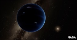 An artists rendition of the still unseen Planet Nine that lives beyond Neptune. Courtesy NASA