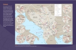Glavne rute krijumčarenja droge na Zapadnom Balkanu prema izveštaju Globalne inicijative protiv transnacionalnog organizovanog kriminala