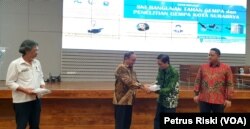 Institut Teknologi Sepuluh Nopember (ITS) Surabaya menggelar Diseminasi mengenai Potensi Gempa Surabaya (Foto:VOA/ Petrus Riski)