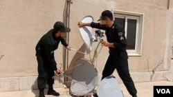 Iranian Police Removes Satellite Dishes in Azerbaijani regions