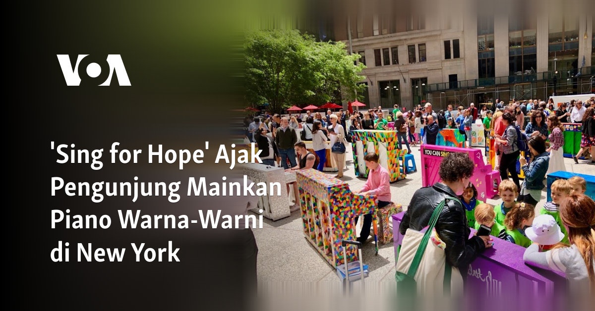 'Sing for Hope' Ajak Pengunjung Mainkan Piano Warna-Warni di New York
