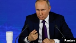 Президент России Владимир Путин. Москва. 23 февраля 2021 г.